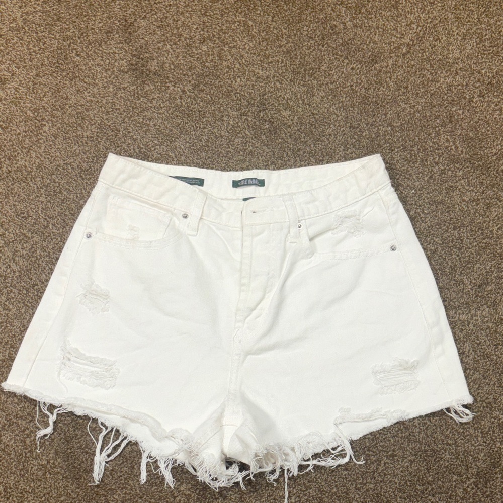 Wild Fable White Frayed Jean Shorts